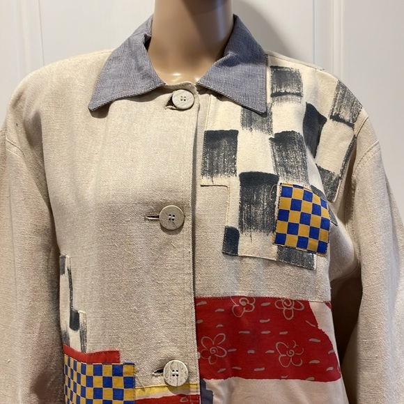 Vintage Canvasbacks Lutton And Horsfield Womens size S Blazer Art - Picture 2 of 7